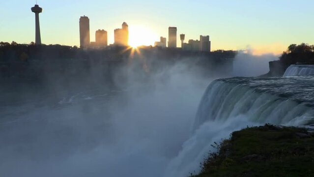 4k view of Niagara Falls - USA, Canada