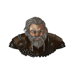 Dwarf warrior character portrait