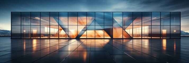 Modern Glass Building Against Sky Generative AI
