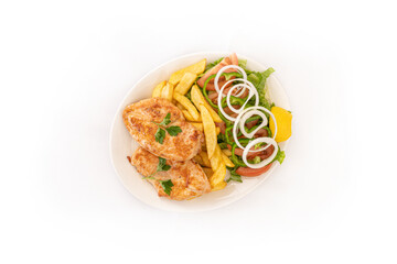 grilled chicken breast with salad