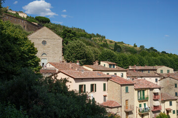Fototapeta na wymiar Historic buildings of Cortona, Tuscany, Italy