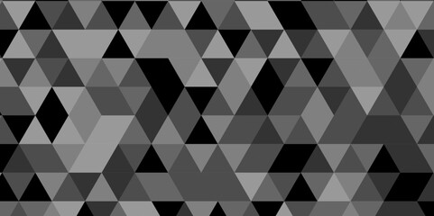 Obraz premium Abstract geometric wall tile and metal cube background triangle wallpaper. Gray and black polygonal background. Seamless geometric pattern square shapes low polygon backdrop background.