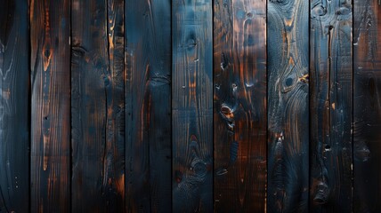 Close-up of dark wooden boards with distinctive textures - obrazy, fototapety, plakaty