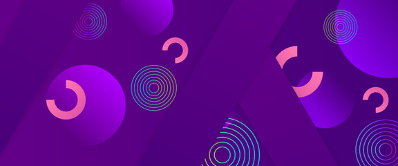Pink and purple violet minimal geometric shape abstract banner. For business banner, formal backdrop, prestigious voucher, luxe invite, wallpaper and background