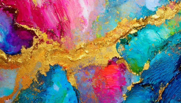 Opulent Symphony: A Kaleidoscope of Color in Oil and Water"