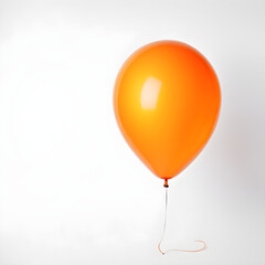 orange party balloon isolated on a white background