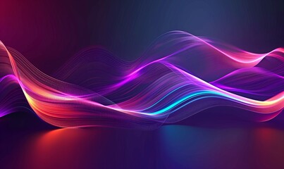Neon Sound Wave Background