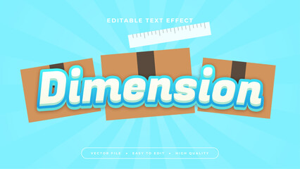 Brown blue and brown dimensions 3d editable text effect - font style