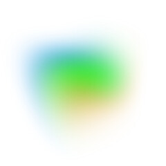 colorful liquid shape, soft gradient neon light mesh blend with blur effect on transparent background