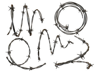 Barbed wire texture stock image