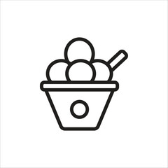 ice cream vector icon line template