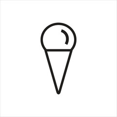 ice cream vector icon line template