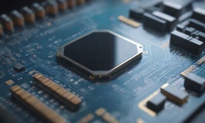 Futuristic technology background with circuit board