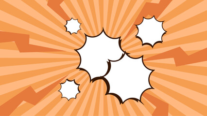White orange and black vector abstract flat design bright comics background. Vector illustration for superhero design, web, banners, posters, cards, wallpapers