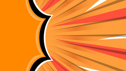 White orange and black vector abstract background comic style in flat design. Vector illustration for superhero design, web, banners, posters, cards, wallpapers