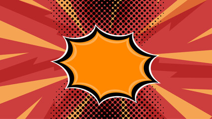 Orange black and red vector abstract background comic style in flat design. Vector illustration for superhero design, web, banners, posters, cards, wallpapers