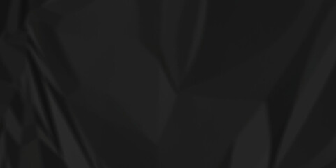 Dark black crumpled paper texture background. black crumpled and top view textures can be used for background of text or any contents.	
