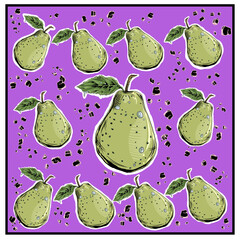 pear illustration wallpaper.