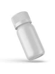 Blank mini screw cap bottle template, 3d illustration.