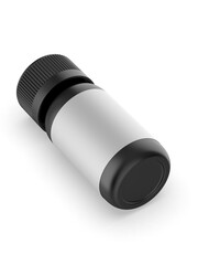 Blank mini screw cap bottle template, 3d illustration.