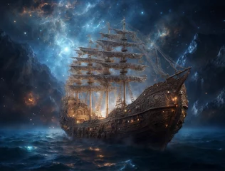 Papier peint adhésif Naufrage ship in the sea