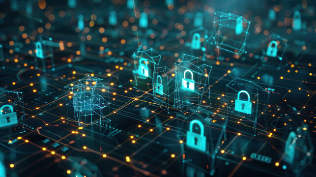 The image represents a complex and detailed visualization of an electronic circuit board, blending elements of technology, computer science, data, space, and mathematics into a futuristic and theoreti