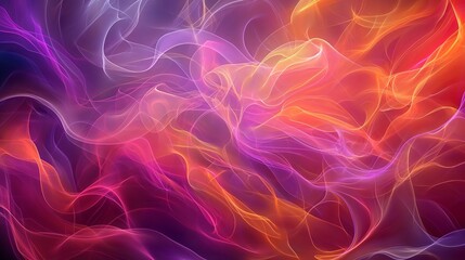 Abstract digital waves of neon energy ebb and flow, crafting an ever-changing dreamscape that captivates the senses in its ethereal embrace.