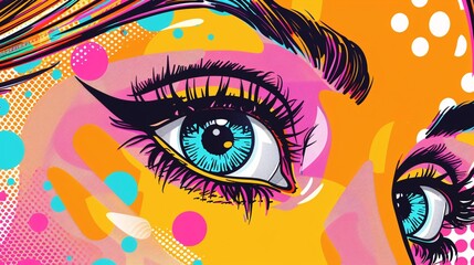 eye in pop art style