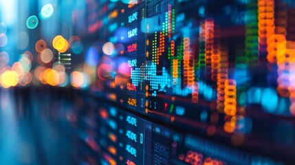 Zoomed in to the utmost detail, a computer screen presents intricate stock market data and investment trends vital for startup funding, emphasizing market analysis and investment strategies.