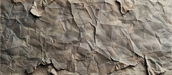 A black and white image of a weathered piece of paper, showcasing its aged texture and subtle creases. The paper appears to have been well-used and handled over time, adding character to its - obrazy, fototapety, plakaty