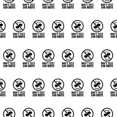 No cell phone icon isolated seamless pattern
