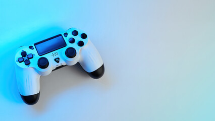 Gamepad on abstract background with light effects © Inna Vlasova