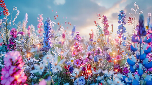 Wildflower Wonder: A Meadow Painted with the Hues of Summer, Where the Air Carries the Fragrance of Blooms