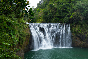 Fototapeta na wymiar Shifen Waterfall in Pingxi District at Taiwan