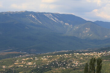 Naklejka premium view from the top of the mountain