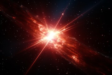 Red supernova remnant in the constellation of Dorado - obrazy, fototapety, plakaty