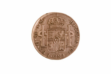 coin, silver, metal, means of payment, finance, round, spain, vi