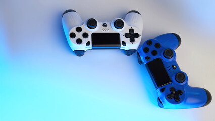 Gamepad on abstract background with light effects © Inna Vlasova