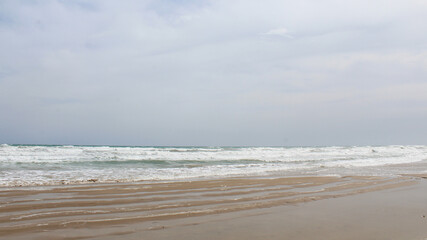 beach and sea, waves on the beach