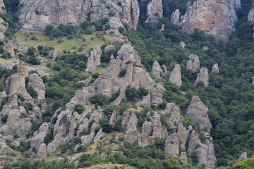 Fototapeta na wymiar Jurassic mountains in Crimea