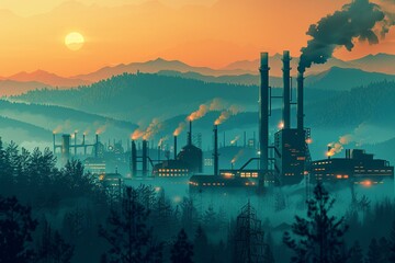 A digital marketplace for trading carbon credits - obrazy, fototapety, plakaty