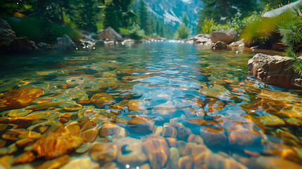 a pristine mountain stream