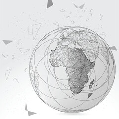 Globe Africa Digital Future World Interface