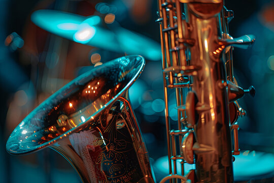 Jazz instruments before the jam session
