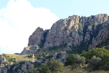 Crimean mountains on a sunny summer day