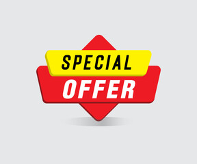 Special offer, limited offer, discount tag , Abstract, Special offer sales banner tag, price tag vector format, Marketing deal sale tag giving super offer, vector illustration, isolated label