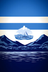 Fototapeta na wymiar National Pride and Beauty Expressed Through El Salvador Flag: A Symbol of Sky, Peace, and Ocean Sandwiched between Heritage