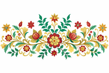 Seamless decorative floral border design vector illustration