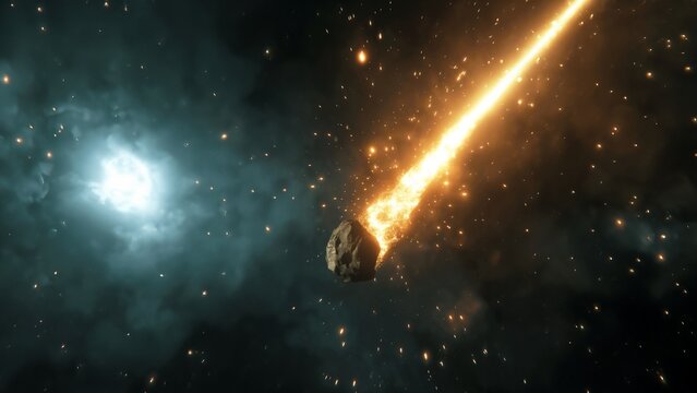 Meteorit Asteroid Einschlag auf Erde Simulation