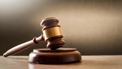 Close-up of law gavel. Symbolizing clarity in legal system. - obrazy, fototapety, plakaty